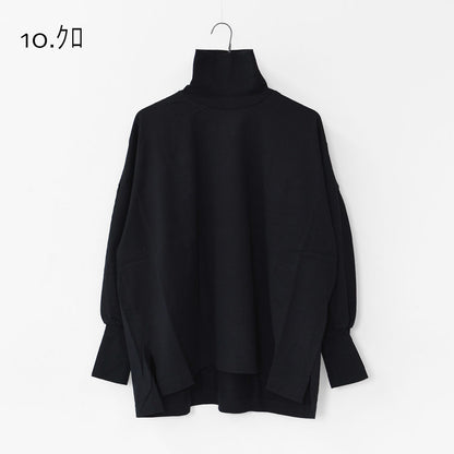 prit [プリット] 40/2天竺 タートルネックビッグプルオーバー [P90642] タートルネック・ワイドシルエット・ゆったりサイズ・無地・LADY'S [2025AW]