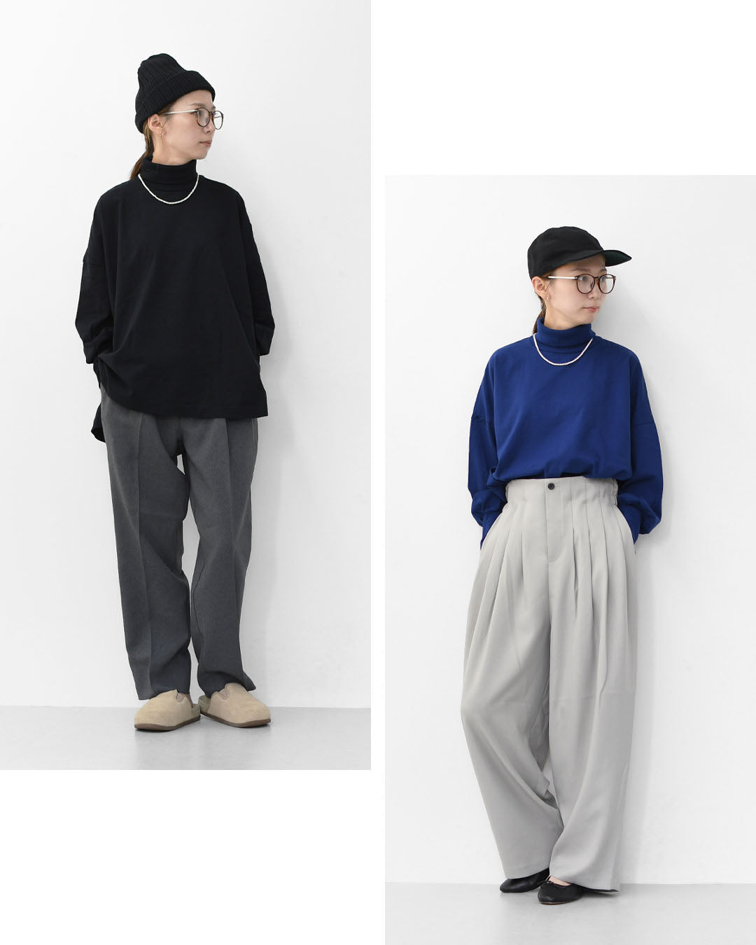 prit [プリット] 40/2天竺 タートルネックビッグプルオーバー [P90642] タートルネック・ワイドシルエット・ゆったりサイズ・無地・LADY'S [2025AW]