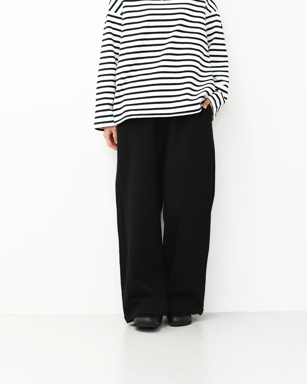 prit [プリット] 30/10裏毛起毛 ワイドパンツ [P90647] 裏毛起毛パンツ・リラックスパンツ・スウェット・ワイドシルエット・あったかボトムス・LADY'S [2025AW]