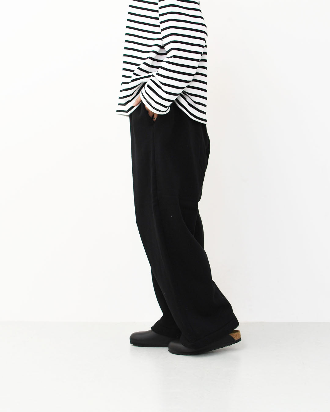 prit [プリット] 30/10裏毛起毛 ワイドパンツ [P90647] 裏毛起毛パンツ・リラックスパンツ・スウェット・ワイドシルエット・あったかボトムス・LADY'S [2025AW]