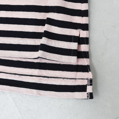 prit [プリット] 30/1リサイクルムラ糸天竺ボーダー クルーネックワイドプルオーバー [P90669] コットンプルオーバー・コットンTシャツ・ボーダーTシャツ・長袖・ボーダー・綿・長T・ワイドシルエット・ゆったりシルエット・LADY'S [2025AW]