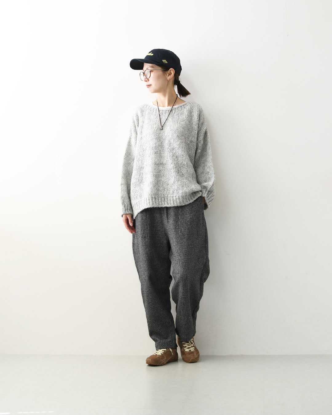 prit [プリット] 千鳥ジャガード裏パイルスロウパンツ [P90706]  リラックスパンツ・スウェット・ナチュラルコーデ・LADY'S [2026AW]