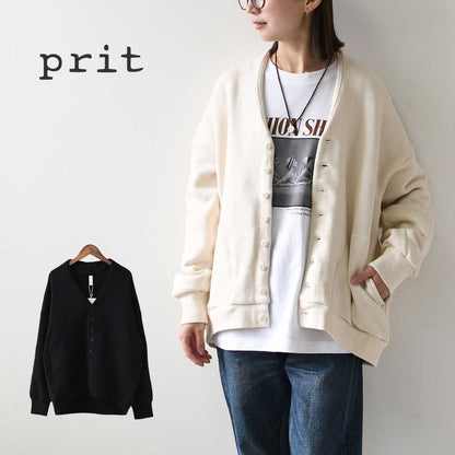 prit [プリット] シック裏毛カーディガン [P90707] カーディガン・ゆったりシルエット・柔らか素材・羽織り・LADY'S [2026AW]