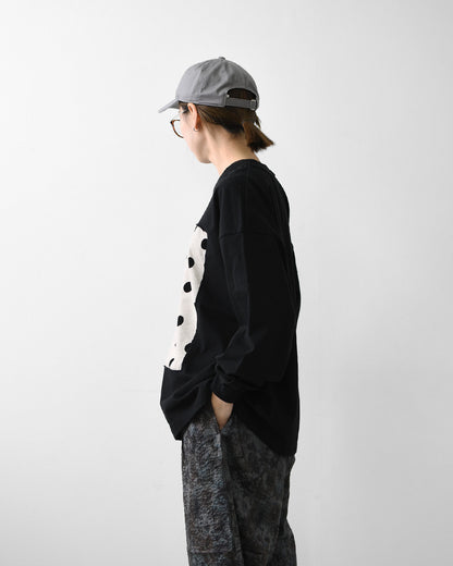 prit [プリット] 17/1空紡天竺×シャツコールラフドットプリントロングスリーブフレームTシャツ [p90715] Tシャツ・長袖Tシャツ・ドット・LADY'S [2026AW]