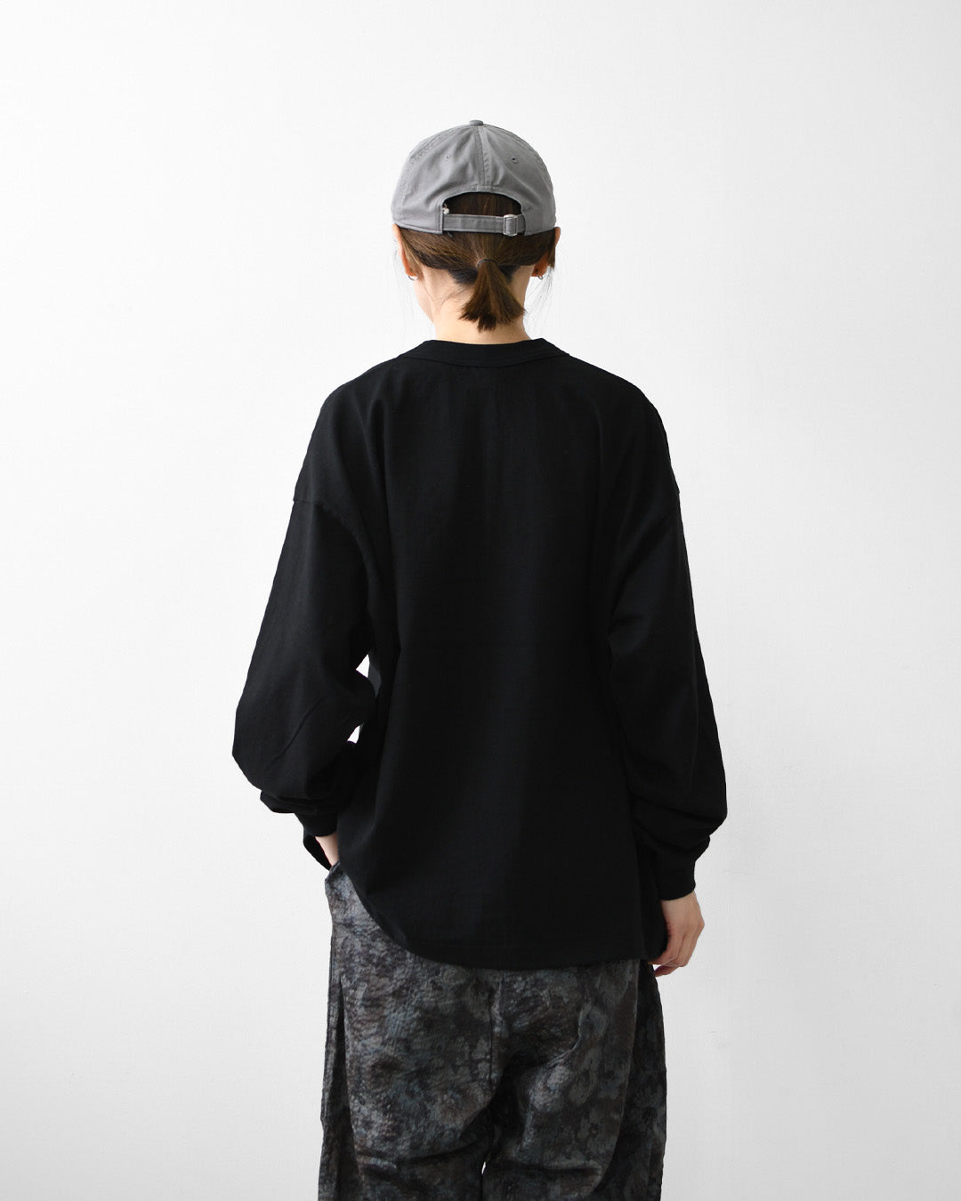 prit [プリット] 17/1空紡天竺×シャツコールラフドットプリントロングスリーブフレームTシャツ [p90715] Tシャツ・長袖Tシャツ・ドット・LADY'S [2026AW]