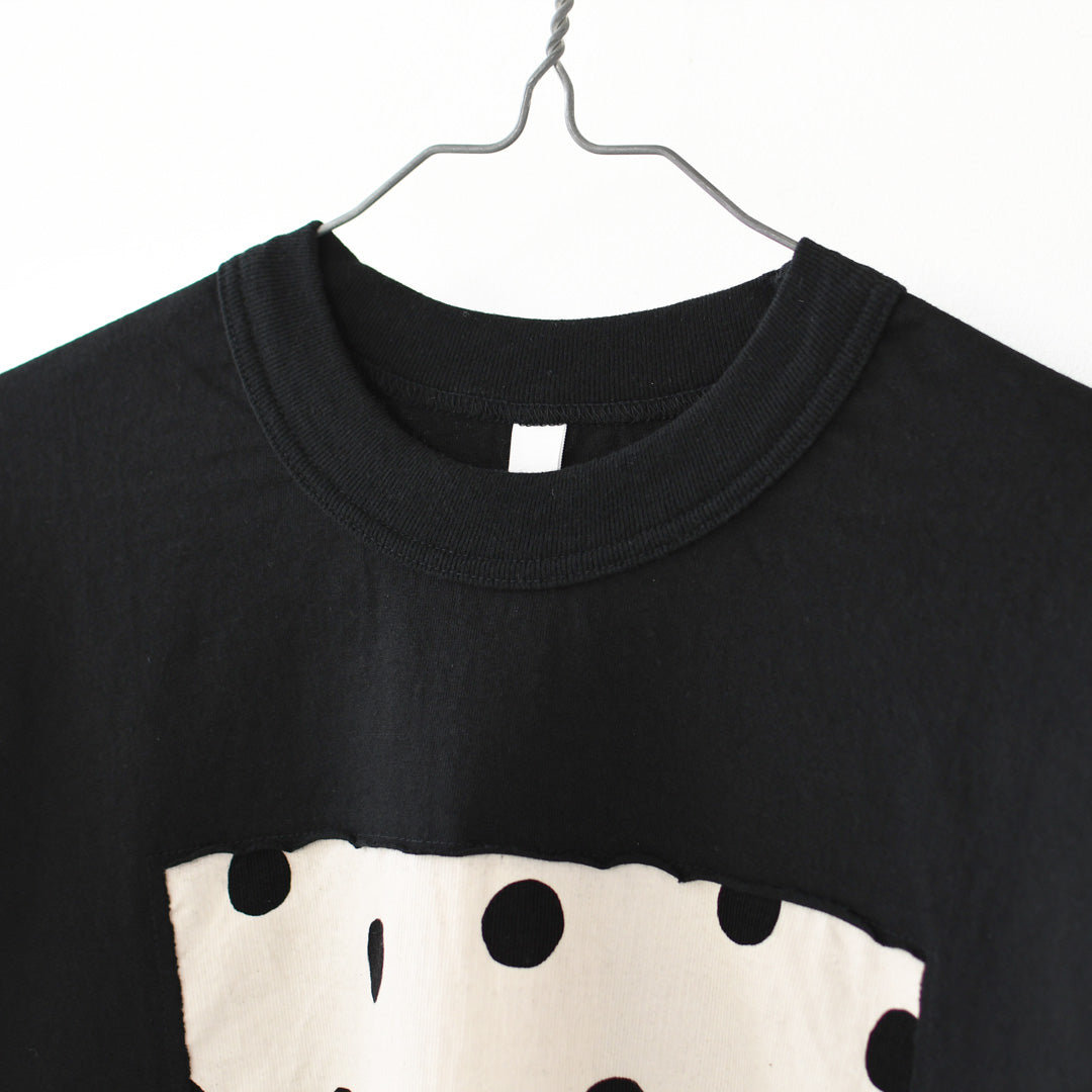 prit [プリット] 17/1空紡天竺×シャツコールラフドットプリントロングスリーブフレームTシャツ [p90715] Tシャツ・長袖Tシャツ・ドット・LADY'S [2026AW]