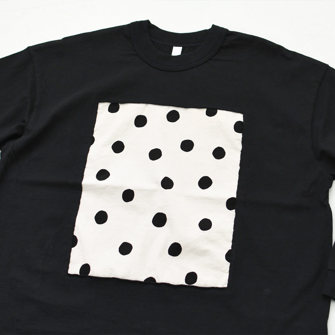 prit [プリット] 17/1空紡天竺×シャツコールラフドットプリントロングスリーブフレームTシャツ [p90715] Tシャツ・長袖Tシャツ・ドット・LADY'S [2026AW]
