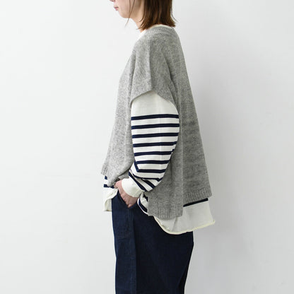 prit [プリット] 2/26リネン7G天竺編み Vネックワイドベスト [P915104] [2025SS]