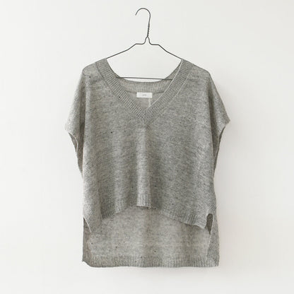 prit [プリット] 2/26リネン7G天竺編み Vネックワイドベスト [P915104] [2025SS]