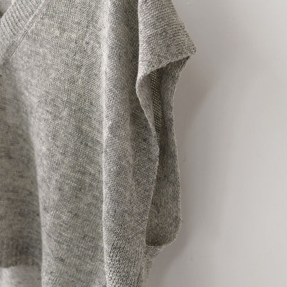 prit [プリット] 2/26リネン7G天竺編み Vネックワイドベスト [P915104] [2025SS]