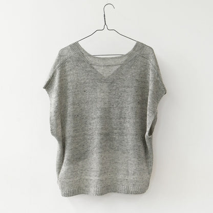 prit [プリット] 2/26リネン7G天竺編み Vネックワイドベスト [P915104] [2025SS]