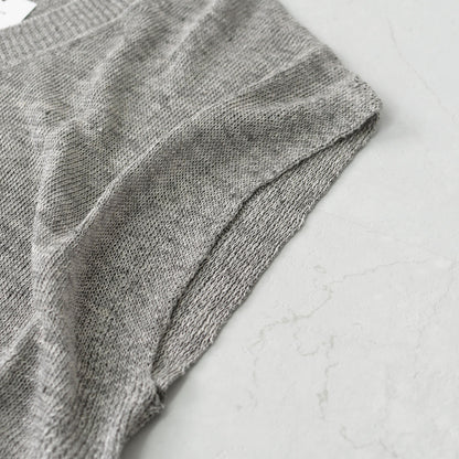 prit [プリット] 2/26リネン7G天竺編み Vネックワイドベスト [P915104] [2025SS]