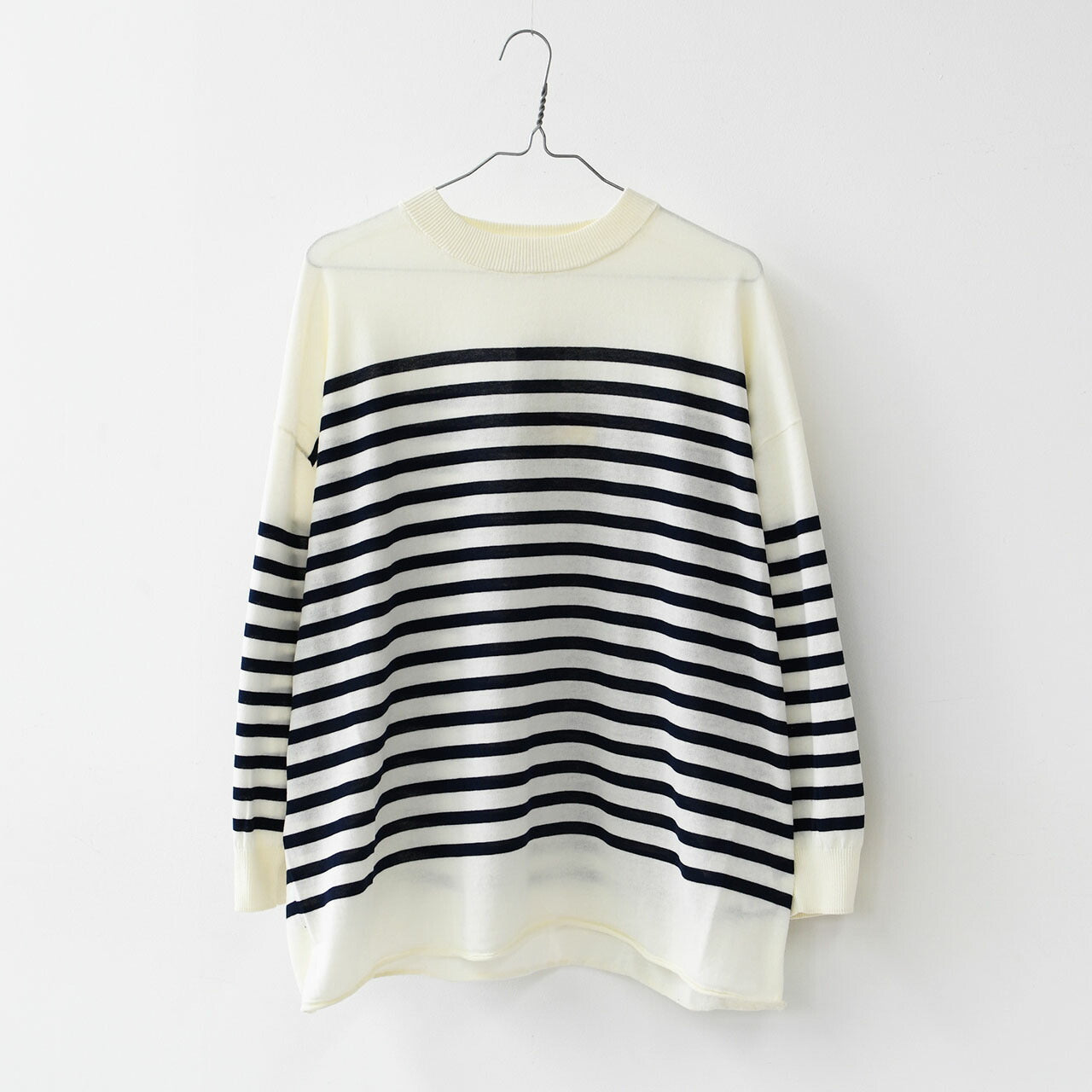 prit [プリット] 40/2ハイツイストコットン16G天竺編みボーダークルーワイドプルオーバー[P915108] [2025SS]