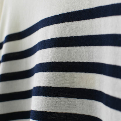 prit [プリット] 40/2ハイツイストコットン16G天竺編みボーダークルーワイドプルオーバー[P915108] [2025SS]