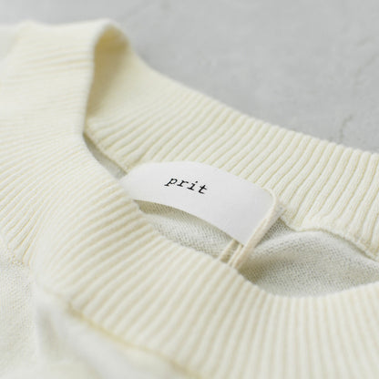 prit [プリット] 40/2ハイツイストコットン16G天竺編みボーダークルーワイドプルオーバー[P915108] [2025SS]