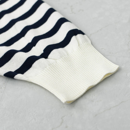 prit [プリット] 40/2ハイツイストコットン16G天竺編みボーダークルーワイドプルオーバー[P915108] [2025SS]