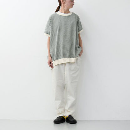 prit [プリット] 14/1空紡度詰天竺ミジンボーダーポンチョプルオーバー [P91550] [2025SS]