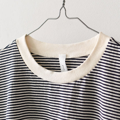 prit [プリット] 14/1空紡度詰天竺ミジンボーダーポンチョプルオーバー [P91550] [2025SS]