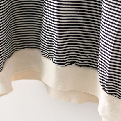 prit [プリット] 14/1空紡度詰天竺ミジンボーダーポンチョプルオーバー [P91550] [2025SS]