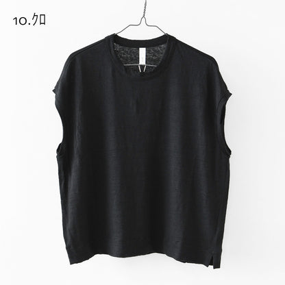 prit [プリット] 40/1ヨーロッパリネン天竺 オーバーサイズプルオーバーべスト [P91560] [2025SS]