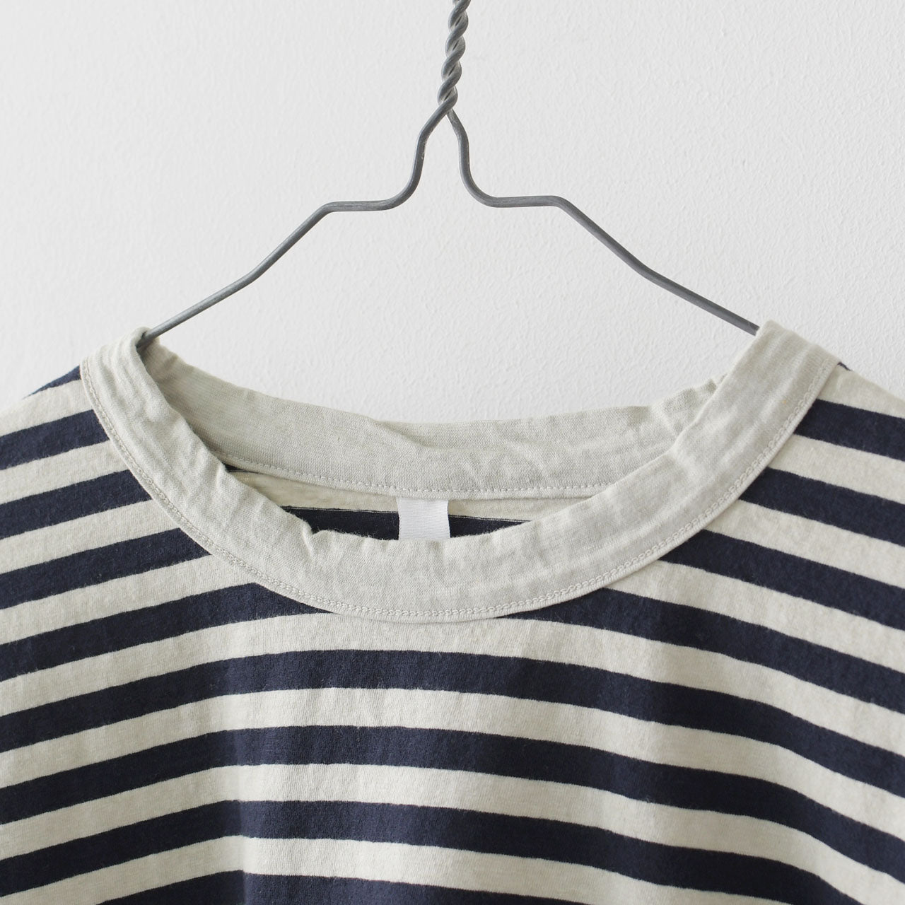 prit [プリット] 30/1リサイクルムラ糸天竺 ボーダー7分袖 ワイドTシャツ[P91573] [2025SS]