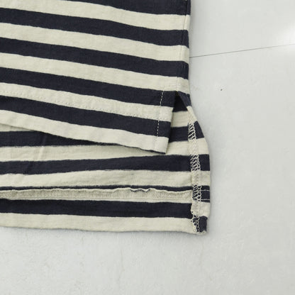 prit [プリット] 30/1リサイクルムラ糸天竺 ボーダー7分袖 ワイドTシャツ[P91573] [2025SS]