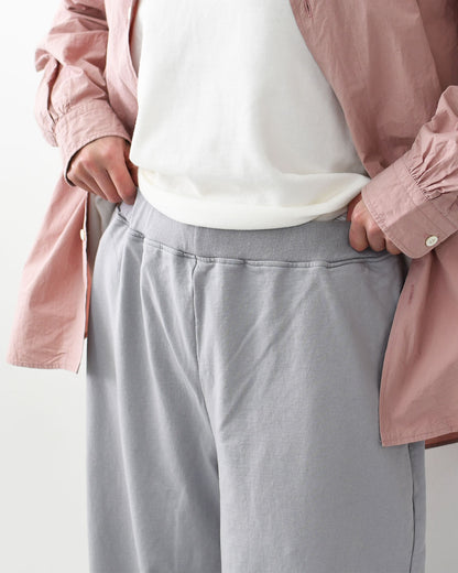 prit [プリット] 40/1DEPENDランダムミニ裏毛ワイドパンツ [P91604] ワイドパンツ・リラックスパンツ・コットンパンツ・無地・シンプル・LADY'S [2026SS]