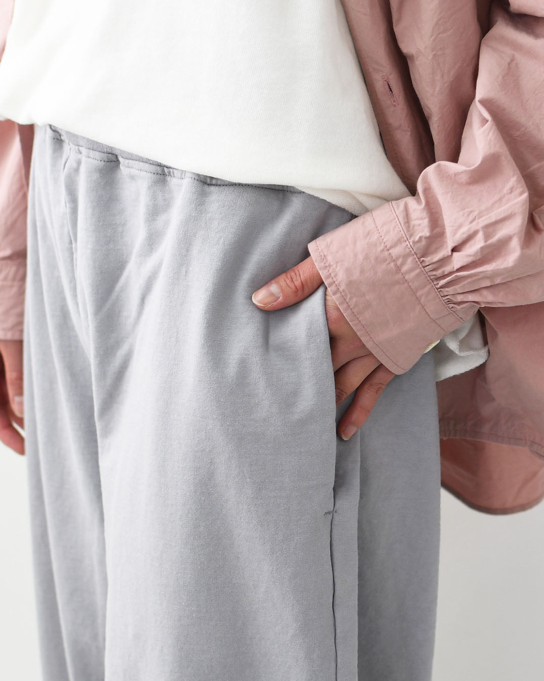 prit [プリット] 40/1DEPENDランダムミニ裏毛ワイドパンツ [P91604] ワイドパンツ・リラックスパンツ・コットンパンツ・無地・シンプル・LADY'S [2026SS]