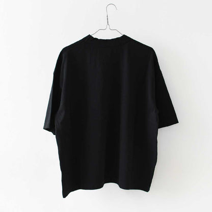 prit [プリット] 17/1空紡天竺×40/1リネン箔プリント 5分袖フレームＴシャツ [P91605] Tシャツ