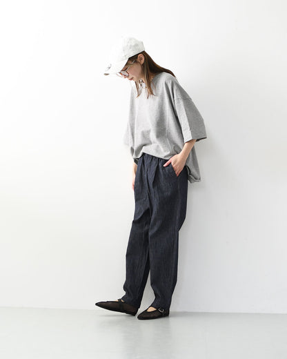 prit [プリット] 40/1強撚糸スビン裏毛5分袖クルーネックワイドTシャツ [P91619] ワイドTシャツ・5分袖Tシャツ・クルーネック・無地・シンプル・LADY'S [2026SS]