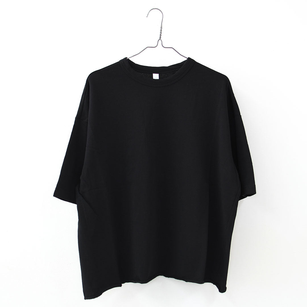 prit [プリット] 40/1強撚糸スビン裏毛5分袖クルーネックワイドTシャツ [P91619] ワイドTシャツ・5分袖Tシャツ・クルーネック・無地・シンプル・LADY'S [2026SS]