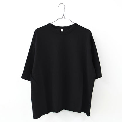 prit [プリット] 40/1強撚糸スビン裏毛5分袖クルーネックワイドTシャツ [P91619] ワイドTシャツ・5分袖Tシャツ・クルーネック・無地・シンプル・LADY'S [2026SS]