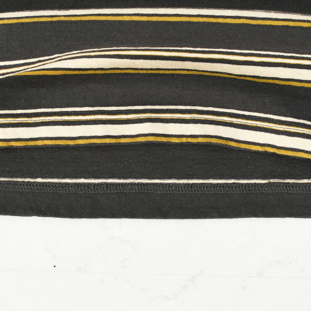 prit [プリット] 19/1リサイクルムラ糸天竺マルチボーダー5分袖クルーネックワイドTシャツ  [P91631] プリントTシャツ・5分袖・オーバーサイズ・ゆったりサイズ・チェック柄・ドット柄・フレーム柄・ドロップショルダー・LADY'S [2026SS]