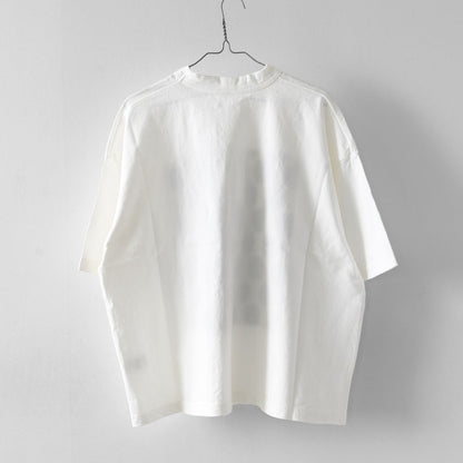 prit [プリット] 17/1空紡天竺×10/1ムラ糸プリント5分袖フレームTシャツ  [P91638] プリントTシャツ・5分袖・オーバーサイズ・ゆったりサイズ・チェック柄・ドット柄・フレーム柄・ドロップショルダー・LADY'S [2026SS]