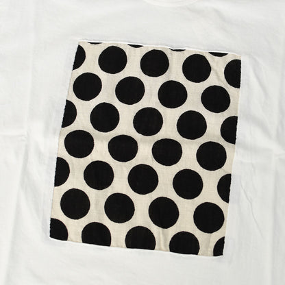 prit [プリット] 17/1空紡天竺×10/1ムラ糸プリント5分袖フレームTシャツ  [P91638] プリントTシャツ・5分袖・オーバーサイズ・ゆったりサイズ・チェック柄・ドット柄・フレーム柄・ドロップショルダー・LADY'S [2026SS]