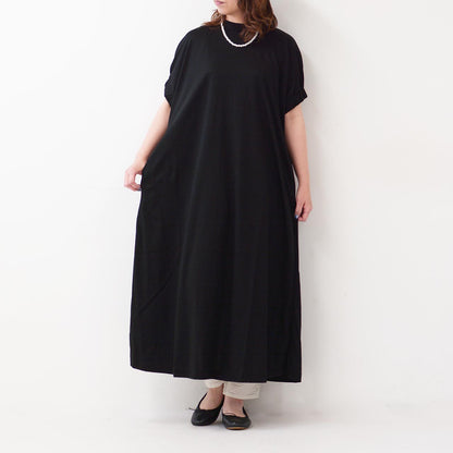 prit [プリット] コンパクト天竺 モックネック袖ゴムマキシワンピース [P92422] [2024SS]