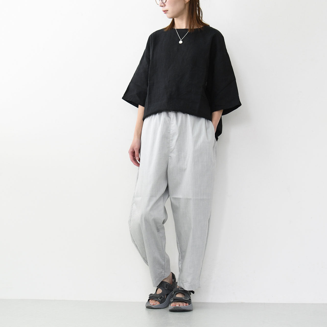 prit [プリット] ライトオンストレッチデニムスロウパンツ [P92503] [2025SS]