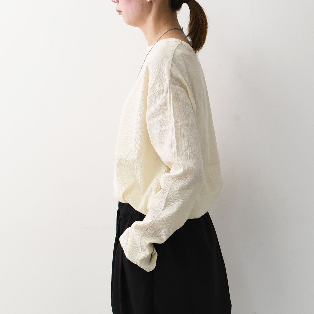 prit [プリット] 40/1クレープロッキーバル ラウンドヘムクルーネック [P92513] [2025SS]