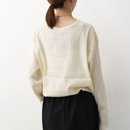 prit [プリット] 40/1クレープロッキーバル ラウンドヘムクルーネック [P92513] [2025SS]