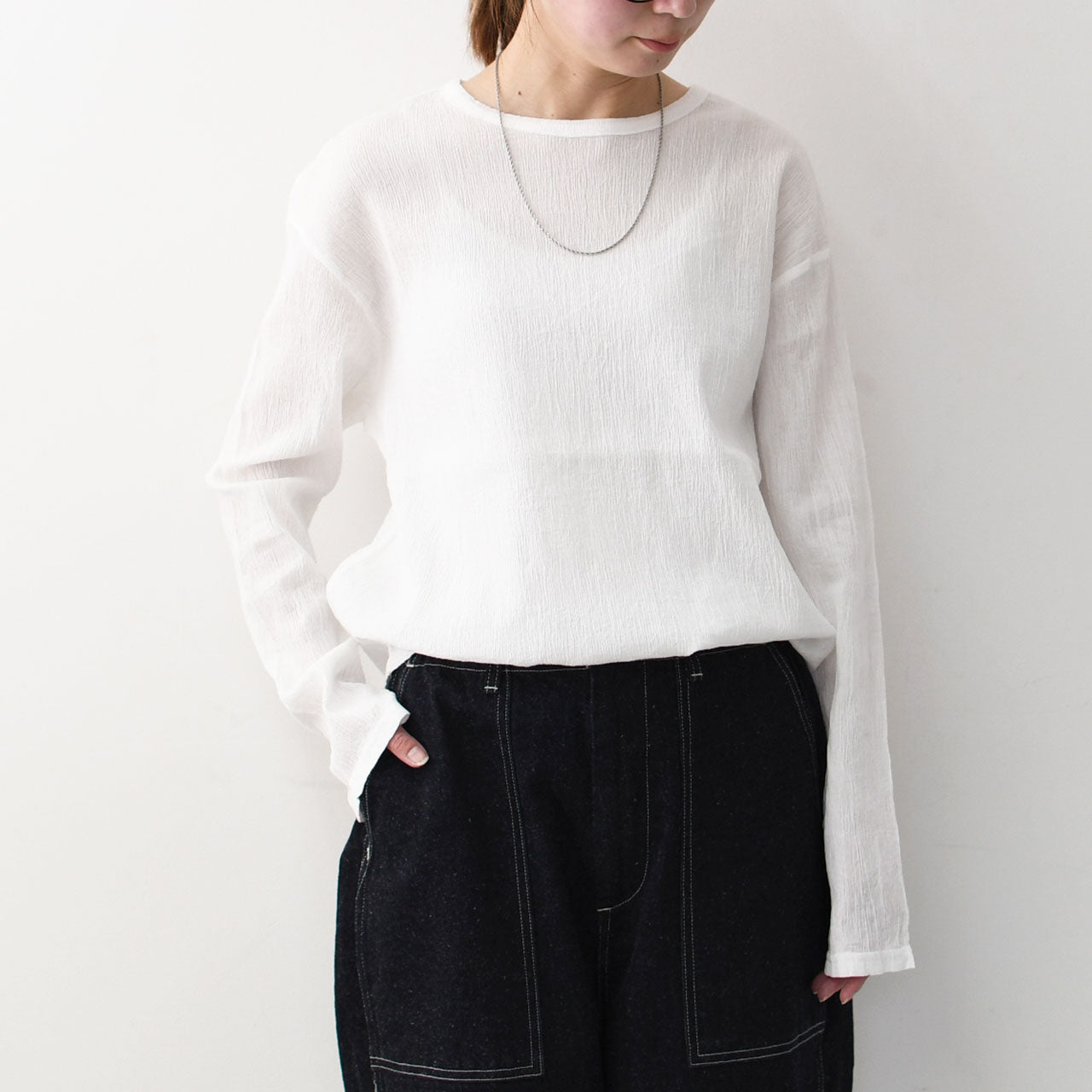 prit [プリット] 40/1クレープロッキーバル ラウンドヘムクルーネック [P92513] [2025SS]