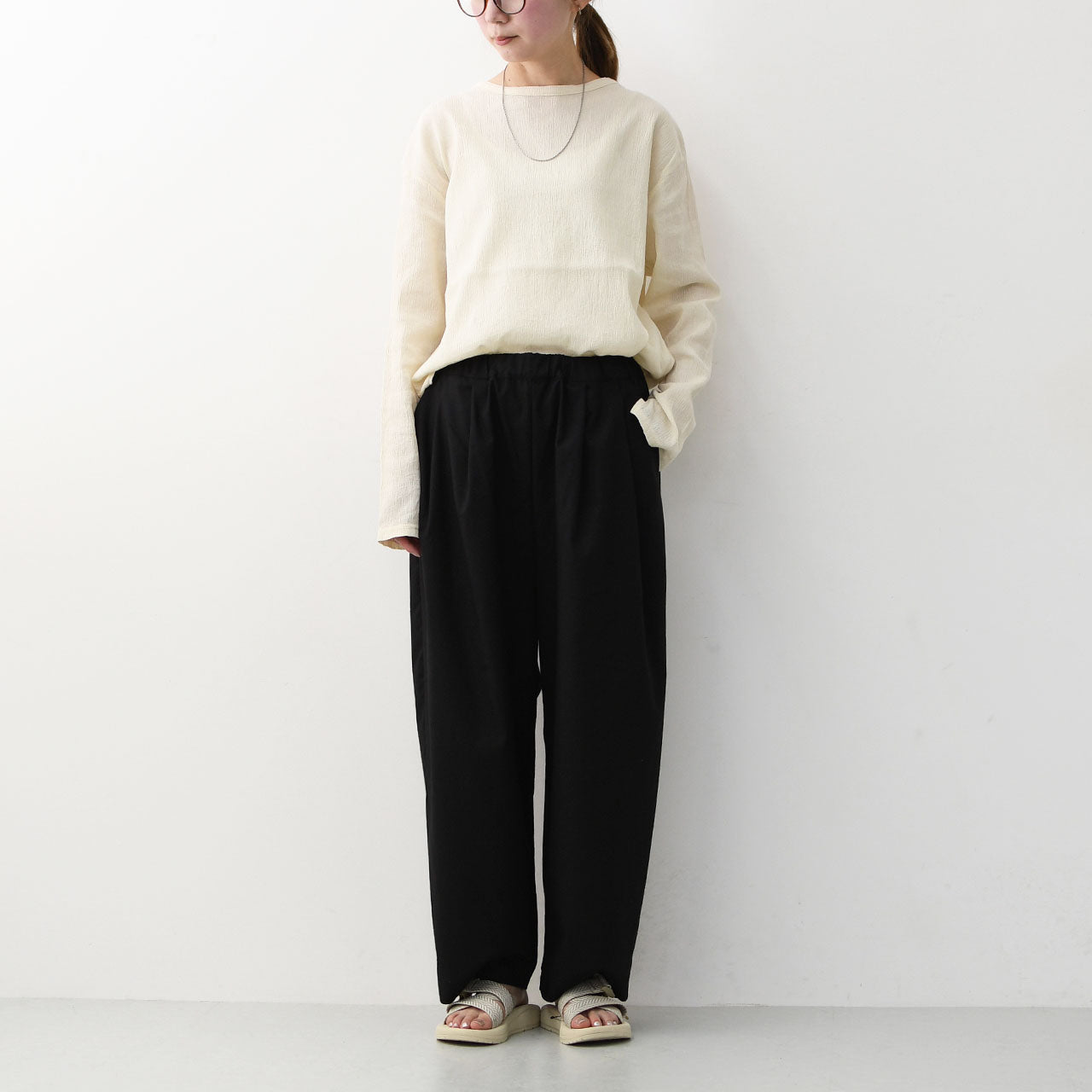 prit [プリット] 40/1クレープロッキーバル ラウンドヘムクルーネック [P92513] [2025SS]