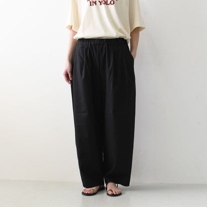 prit [プリット] リネン混ストレッチシャンブレー タックバギーパンツ [P92522]  [2025SS]