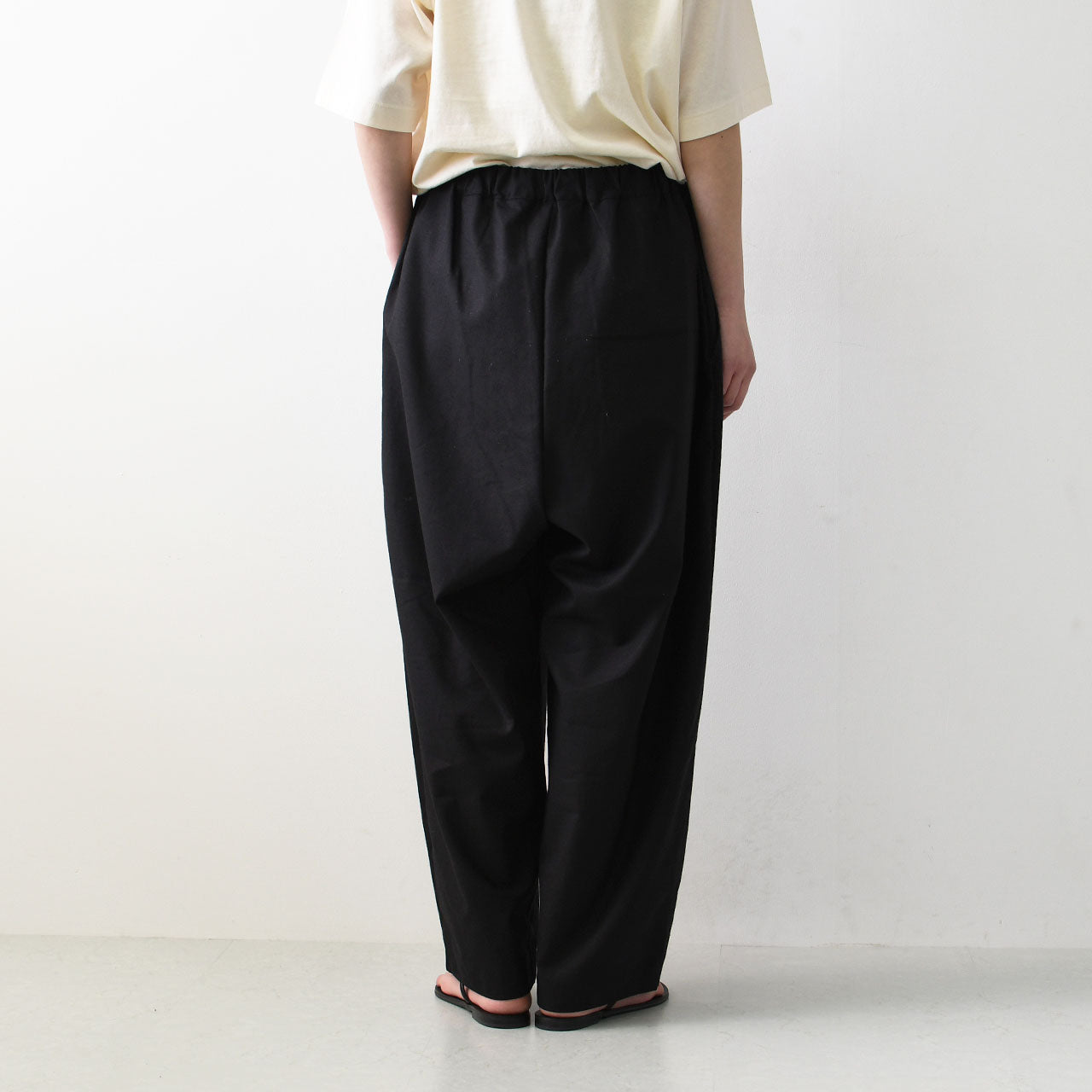 prit [プリット] リネン混ストレッチシャンブレー タックバギーパンツ [P92522]  [2025SS]