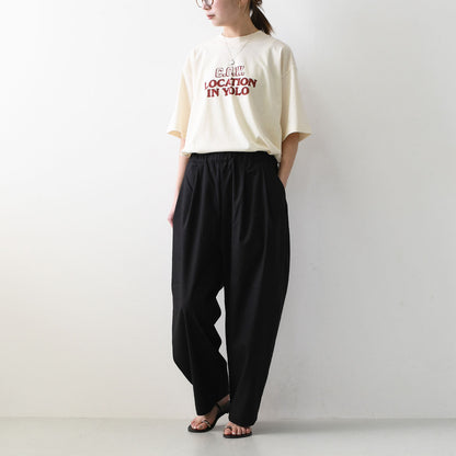 prit [プリット] リネン混ストレッチシャンブレー タックバギーパンツ [P92522]  [2025SS]