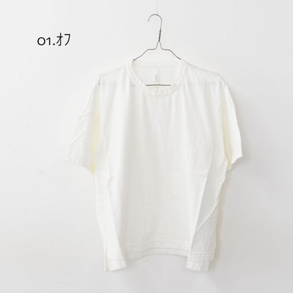 prit [プリット] 30/1リサイクルムラ糸天竺5分袖ワイドTシャツ [P92551] [2025SS]