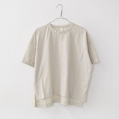 prit [プリット] 30/1リサイクルムラ糸天竺5分袖ワイドTシャツ [P92551] [2025SS]