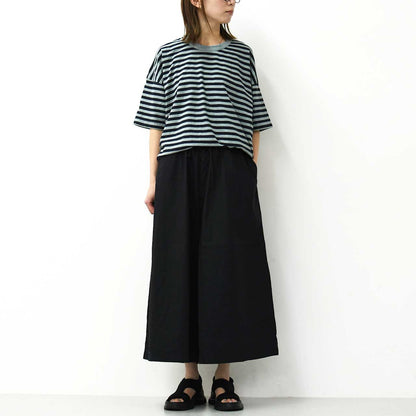 prit [プリット] 30/1リサイクルムラ糸天竺ボーダーフレアTシャツ [P92557]  [2025SS]