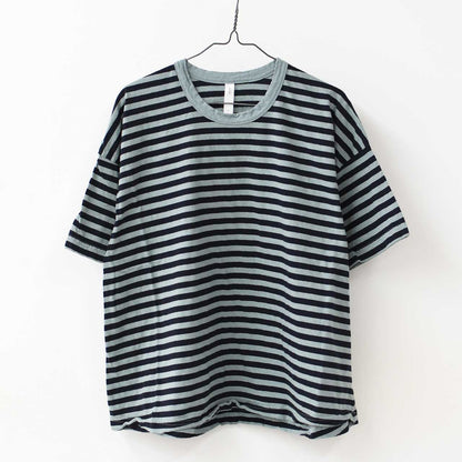 prit [プリット] 30/1リサイクルムラ糸天竺ボーダーフレアTシャツ [P92557]  [2025SS]