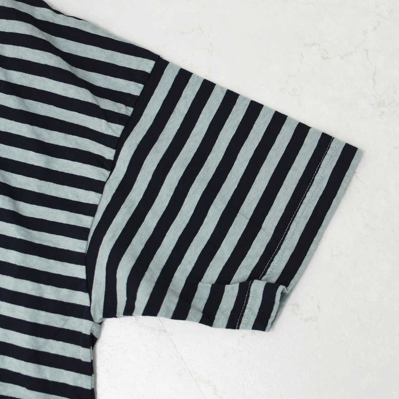 prit [プリット] 30/1リサイクルムラ糸天竺ボーダーフレアTシャツ [P92557]  [2025SS]