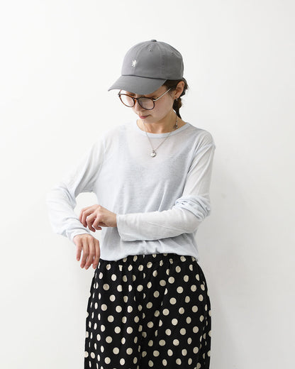 prit [プリット] 80/1シアーハイツイストフライスクルーネック [P92612] シアーTEE・長袖・シアー素材・透け感・LADY'S [2026SS]